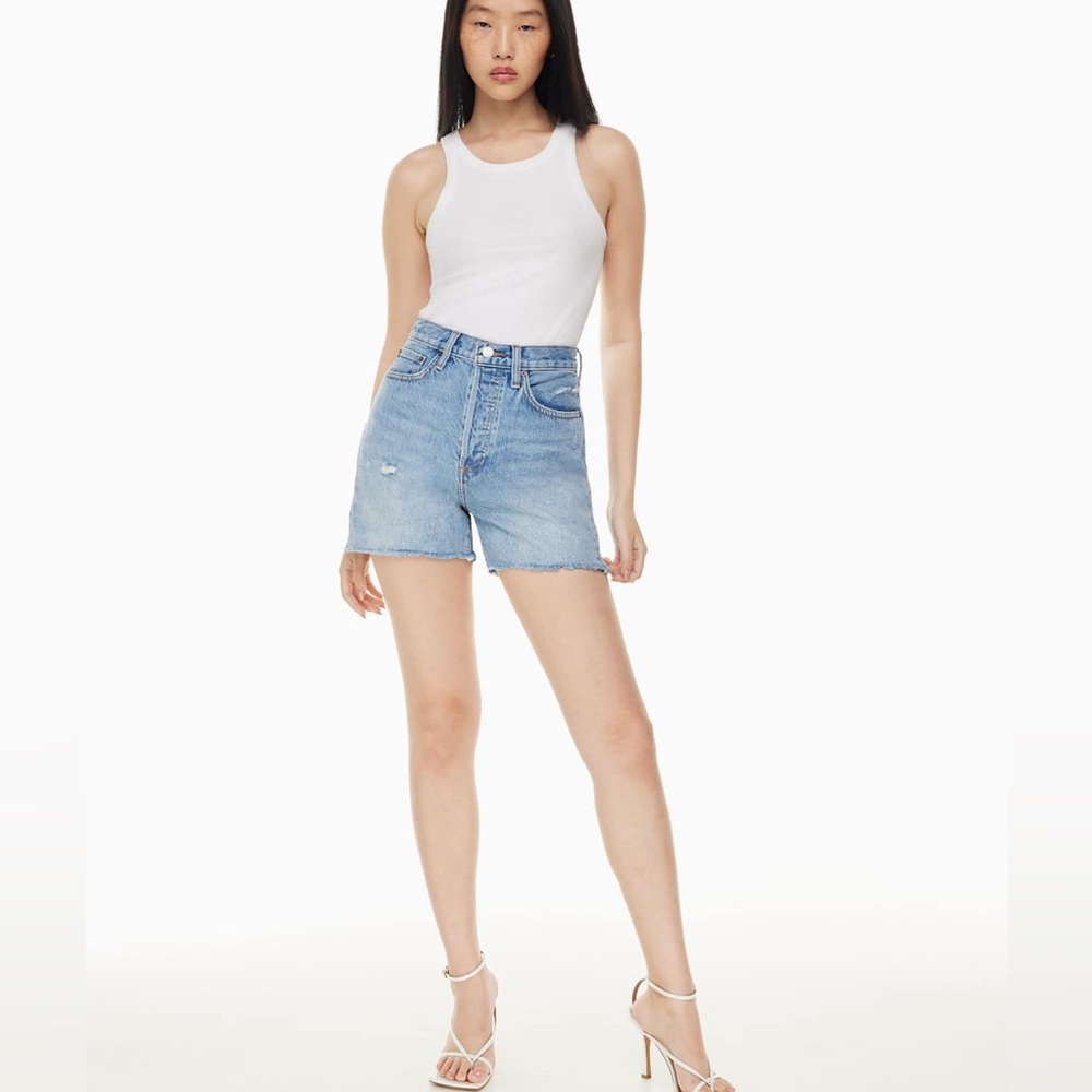 Denim Forum Light Blue High-Rise Denim Shorts